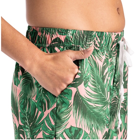 NWT Satin Sleep Aloha Tropical Pajama Loung Pants - Picture 3 of 5